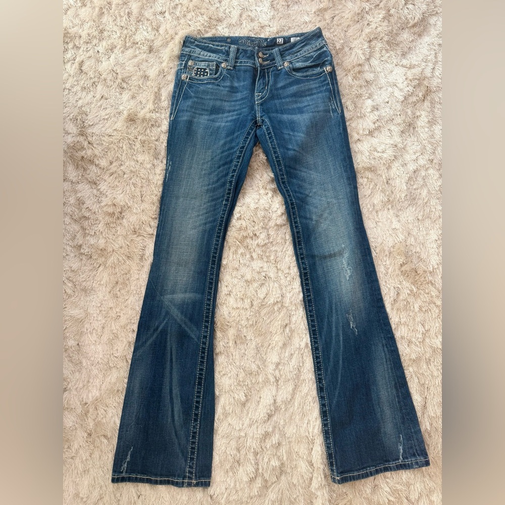 Miss Me Flare Jeans in Classic Blue